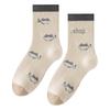 Women's Extra Thick Cat Mid-Tube Terry Socks for Autumn and Winter Warmth