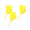CUESOUL ROSTAK57 T19 Series Mixed Shaft Integrated Kite Shape Set of 3 Two-Tone Dual-Material Flights, Series, (Yellow) CS-AK57FZ7M