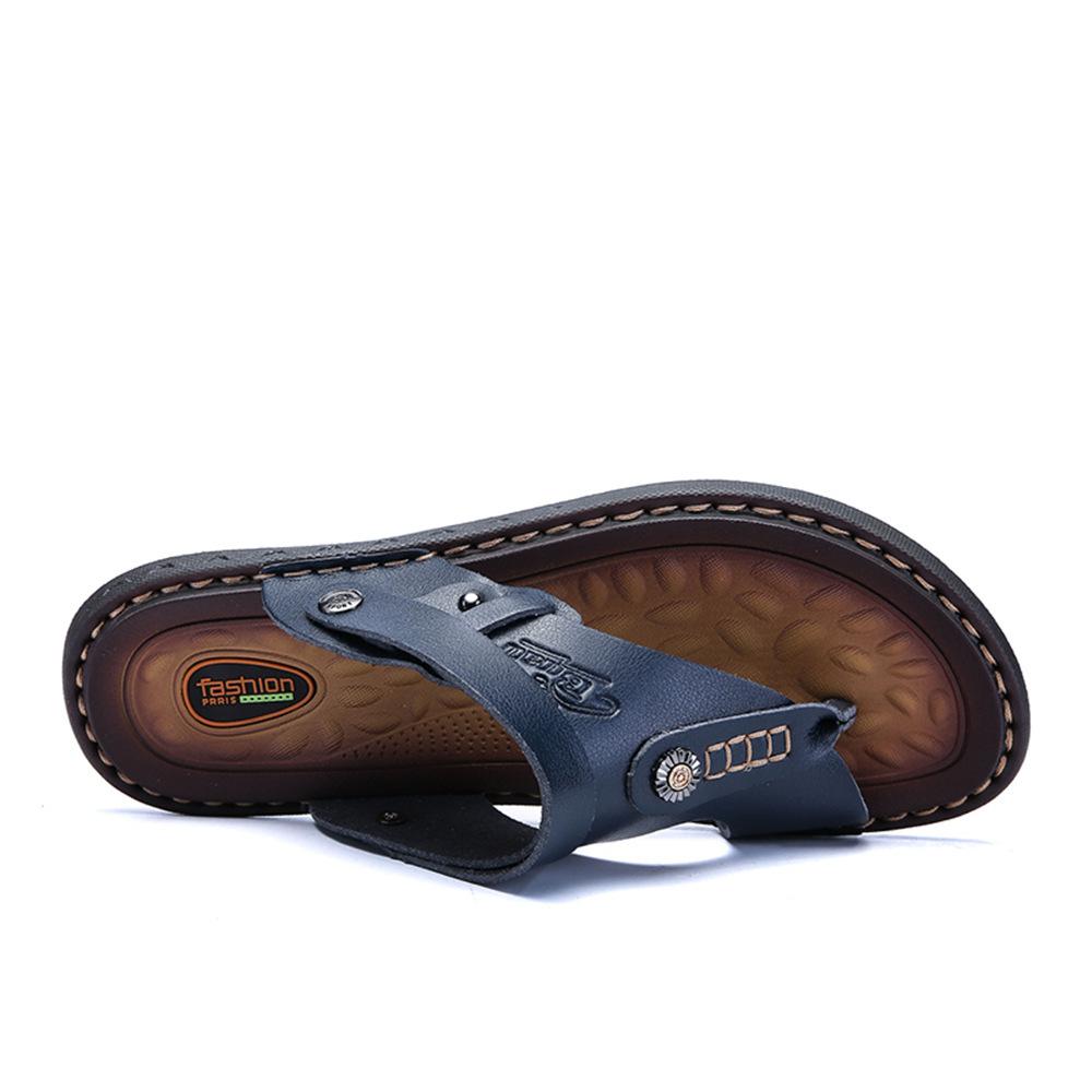 Foreign Trade Large Size New Foot Flip-flops, Beach, Large Size Men's Leather Towels Are In Stock All Year Round, Rubber