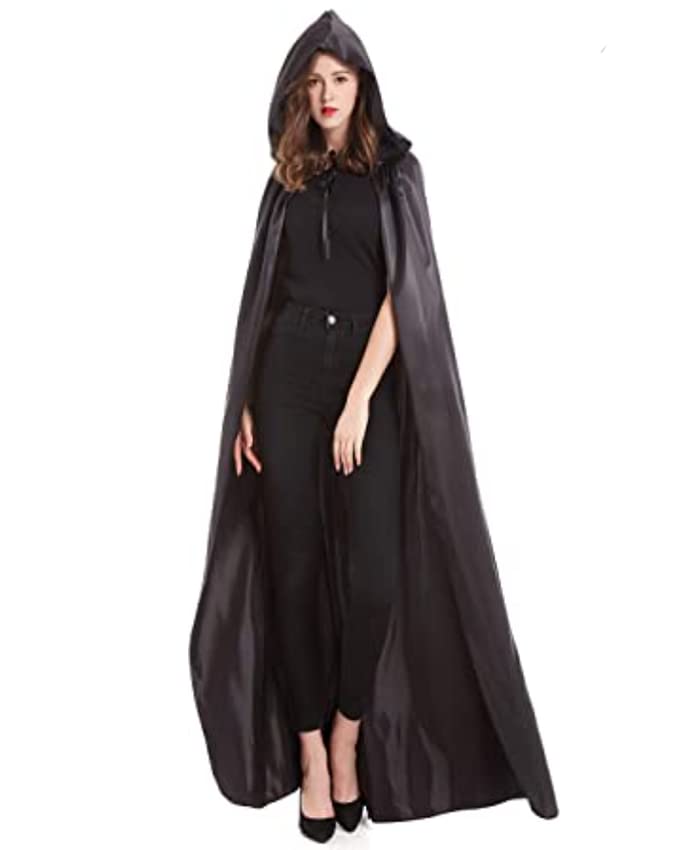 JUTOSU Halloween Cape, Dracula Style, for Kids and Adults, Makeup Costume Prop, Devil, Vampire, Wizard, Cosplay, Event Costume, Unisex Cape Robe,