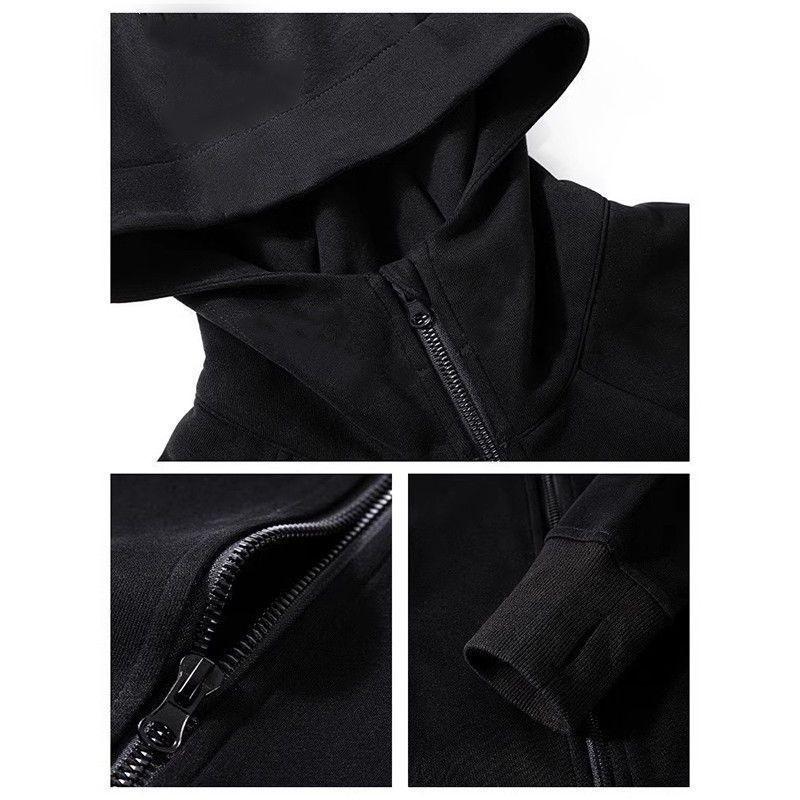 Women's Hooded Sweatshirt Jacket - Straight Shoulder, Fitted, for Spring and Autumn, Taiwan Design