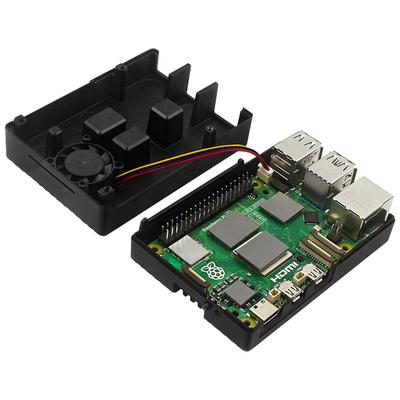 5-1PC Metal Case for Raspberry Pi 5 Active Cooler Case with Built-in Active Cooler Fan Metal Shell Cooling Enclosure Fit for Pi5