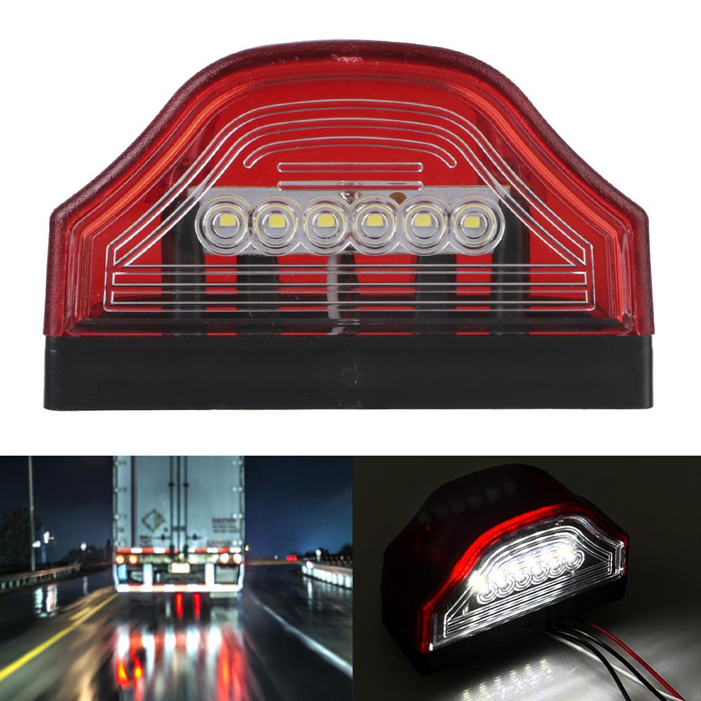 3 LED Number Lamps 12V-24V E9 Waterproof for Lorry Truck Trailer White Light Car License Plate Light