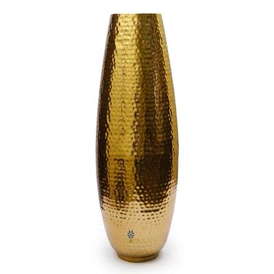Elegant 23-Inch Gold Hammered Iron Floor Vase - Modern Decorative Accent for Home, Office, and Event Décor (Gold)