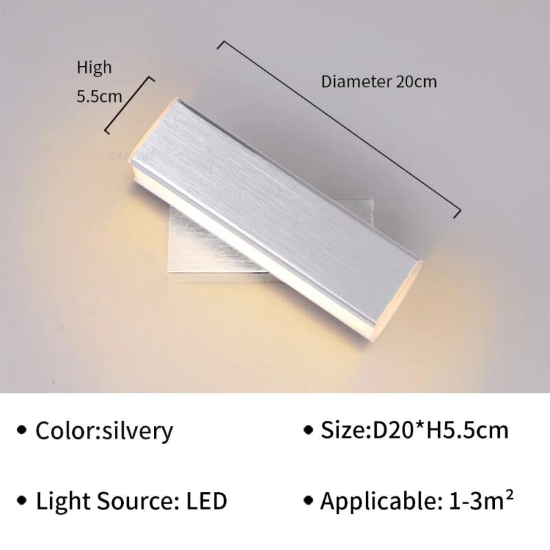 Modern LED Wall Light Hardwares Rotatable Wall Sconces for Bedroom Living Room Indoor Wall Sconces Lighting Fixture Luster