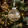 8CM Clear Bauble Christmas Tree Ball Plastic Christmas Hanging Ball Xmas Decorative Balls  Festive