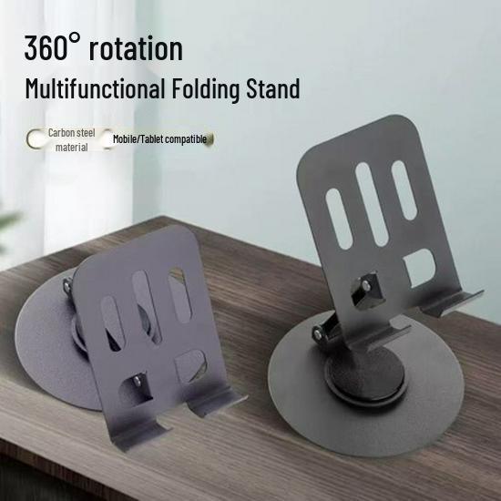 Adjustable 360° Rotating Metal Phone Holder – Multi-Functional & Foldable Purple - Vertical Hollow