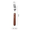 304 stainless steel wooden handle tableware, knives, forks and spoons, western food tableware set, wooden heat insulation handle housewarming gift