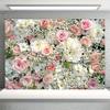 1 elegant floral wall background banner - pink and white rose and wisteria design, multiple sizes to choose from