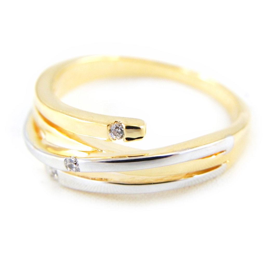 

Двухцветное позолоченное кольцо Câlin