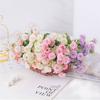 [1 Bouquet] 20 Heads Carnation Simulation Hydrangea Artificial Flowers Fake Silk Flower Garden Small Lilac Flowers Decor