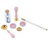Wax Stamp Kit Retro Clear Pattern Retro Wax Stamp Sealing Kit with Detachable Handle for  Envelop