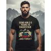Send Him To Dagestan for 2 To 3 Years, Featuring a Vintage Flag Design for MMA Fighters On a T-Shirt
