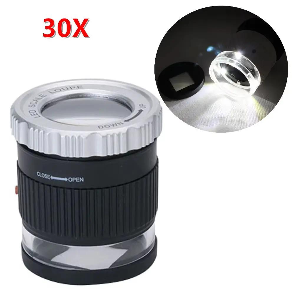 3/5/10/30X Magnifying Glass K9 Optical Lens Monocle Magnifier Magnifier Eye Lens Watch Repair for Coin Stamps Jewelry Lupe Loupe