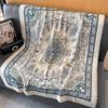 Retro Ethnic Style Cashew Flower Velvet 111 Large Square Scarf Spring and Autumn Scarf Women's Travel Air-conditioned Room Shawl