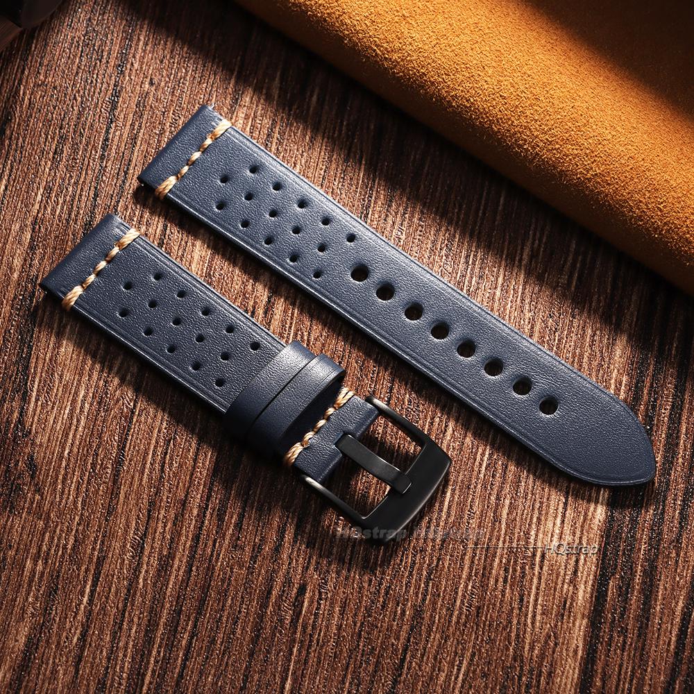 

Handmade Breathable Leather Watch Band Bracelet 20mm 22mm Cowhide Vintage Watchband for Samsung Galaxy Watch Quick Release Strap 22mm