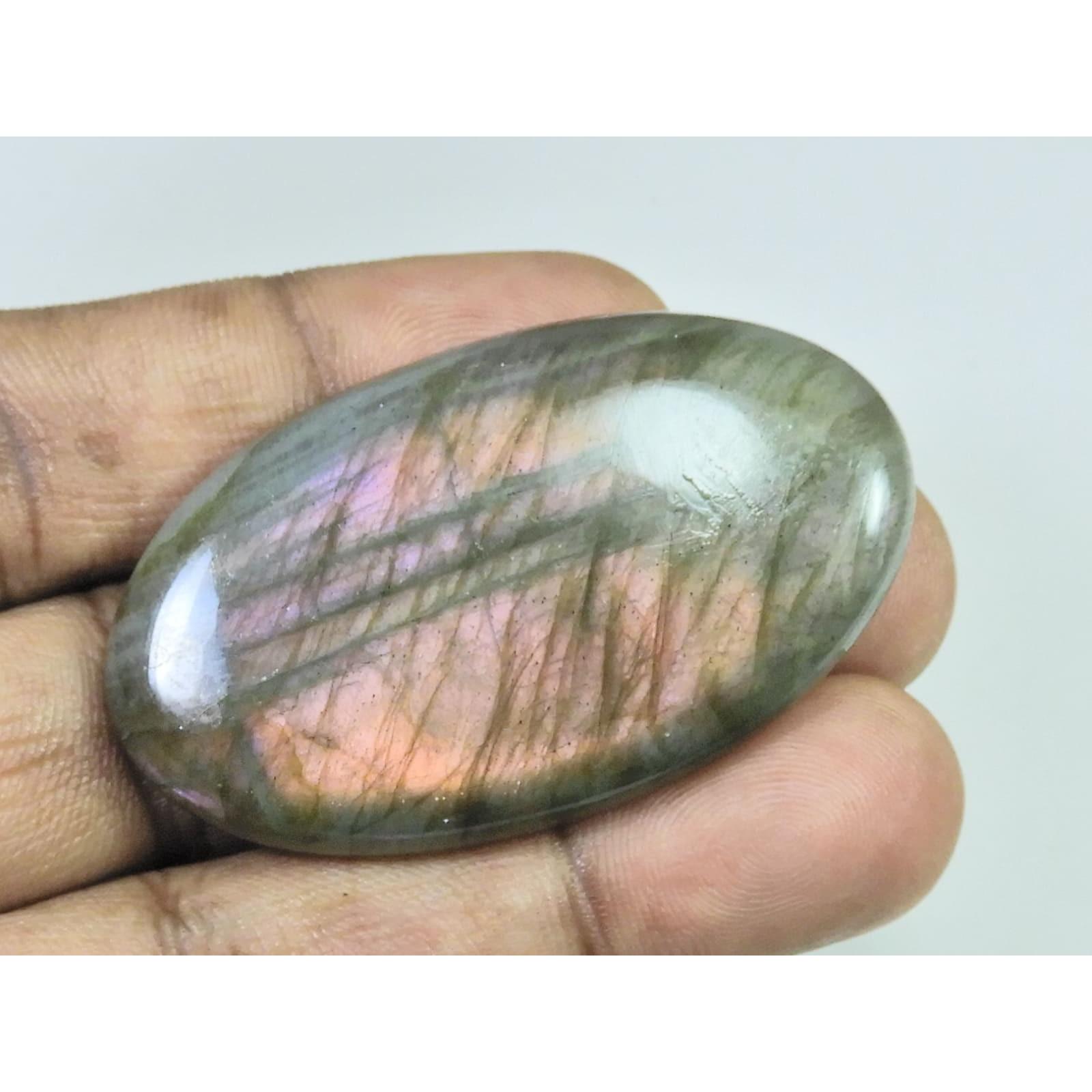 29X52X07MM Natural Purple Labradorite Spectrolite Oval Loose Gemstone106Cts. D-426