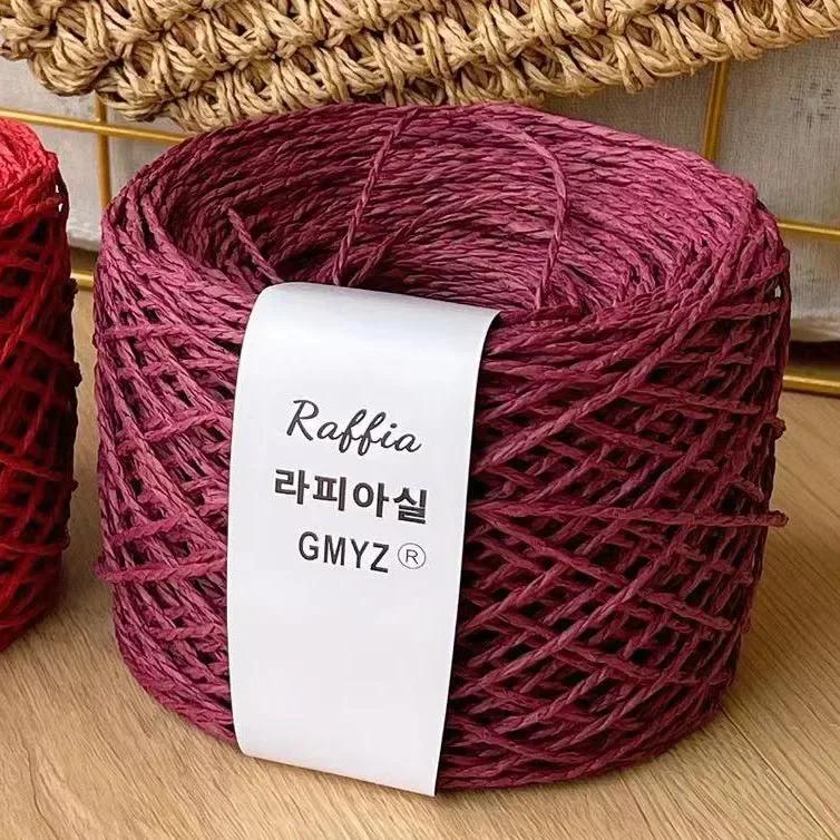 80g Farben Raffiagarn Flauschig Natur Doppelfädiges Raffiagarn Häkelhut Spezialgarn Sommerhut Gehäkeltes Häkelgarn Papyroidgarn