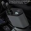 120W Dual Type-C Digital Display Car Charger New Super Fast Charging Retractable Cable Four-in-one Cigarette Lighter