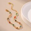 A Gold-plated, Colorful Rhinestone Beaded Bracelet, a Party Accessory and Gift for Women.