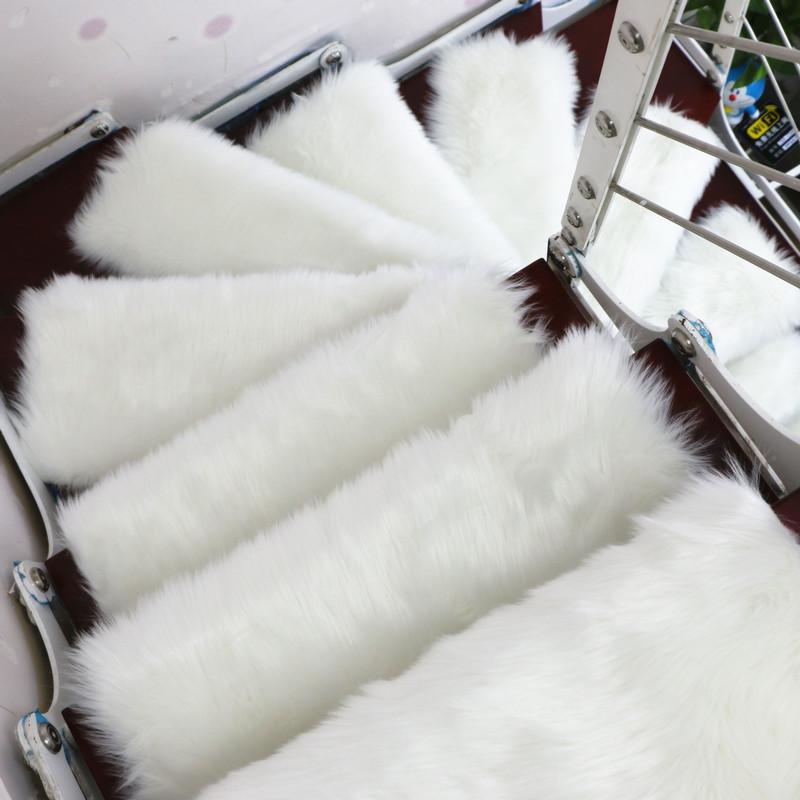 

Non-Slip Plush Wood Stair Carpet Mats, Silent & Cuttable Standard