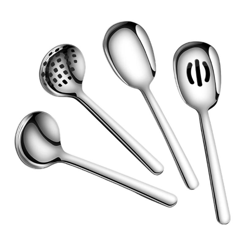4 Pack Multifunctional Kitchen Utensils Kitchen Serving Spoon 304Stainless Steel Kitchen Cutlery for Kitchen Cooking 1