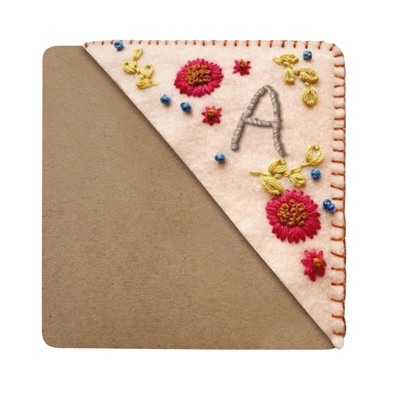 

Handmade Embroidered Bookmark Seasonal Floral Design Corner Style Durable Fabric Material Suitable for Various Book Types and Sizes