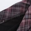 2025 Spring Women's Slim Plaid Silk Midi Skirt - Casual, Elegant, High Waist