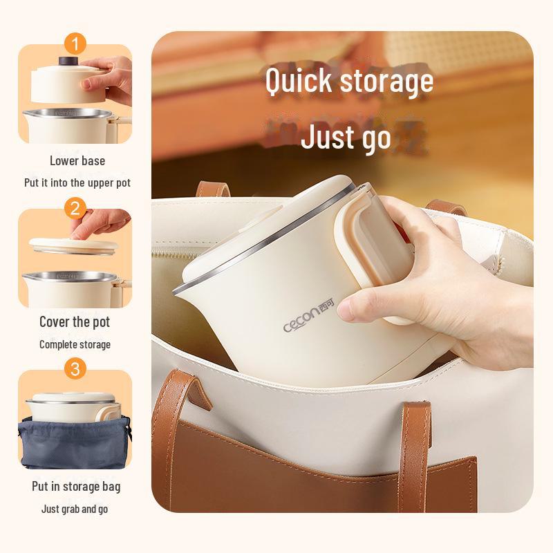 Xike Compact Folding Electric Travel Kettle - Insulated 304/316 Stainless Steel