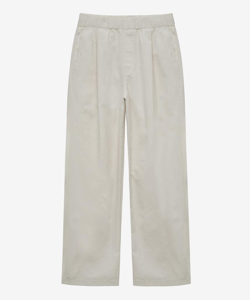 MINDBRIDGE [On] Linen Blend Wide Single-Pleat Full Elastic Waist Daily Cotton Pants - 3 Colors