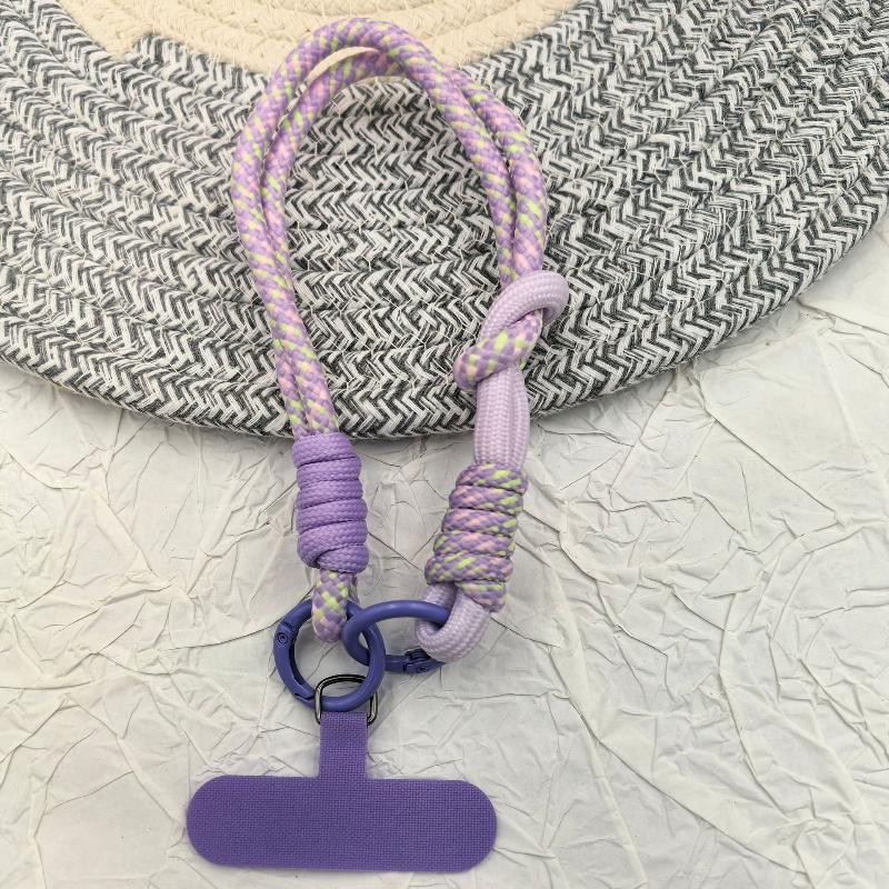 

1Pcs Universal Woven Rope Mobile Phone Lanyard Diy Accessory Pendant Creative And Gorgeous Color Combination Cartoon Wristband A14
