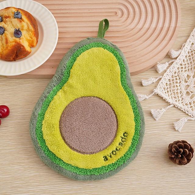 Coral Velvet Hanging Fruit Hand Towel Simplicity Household Creative Cartoon Fruit Towel Not Drop Hair Soft Thick Absorbent Towel