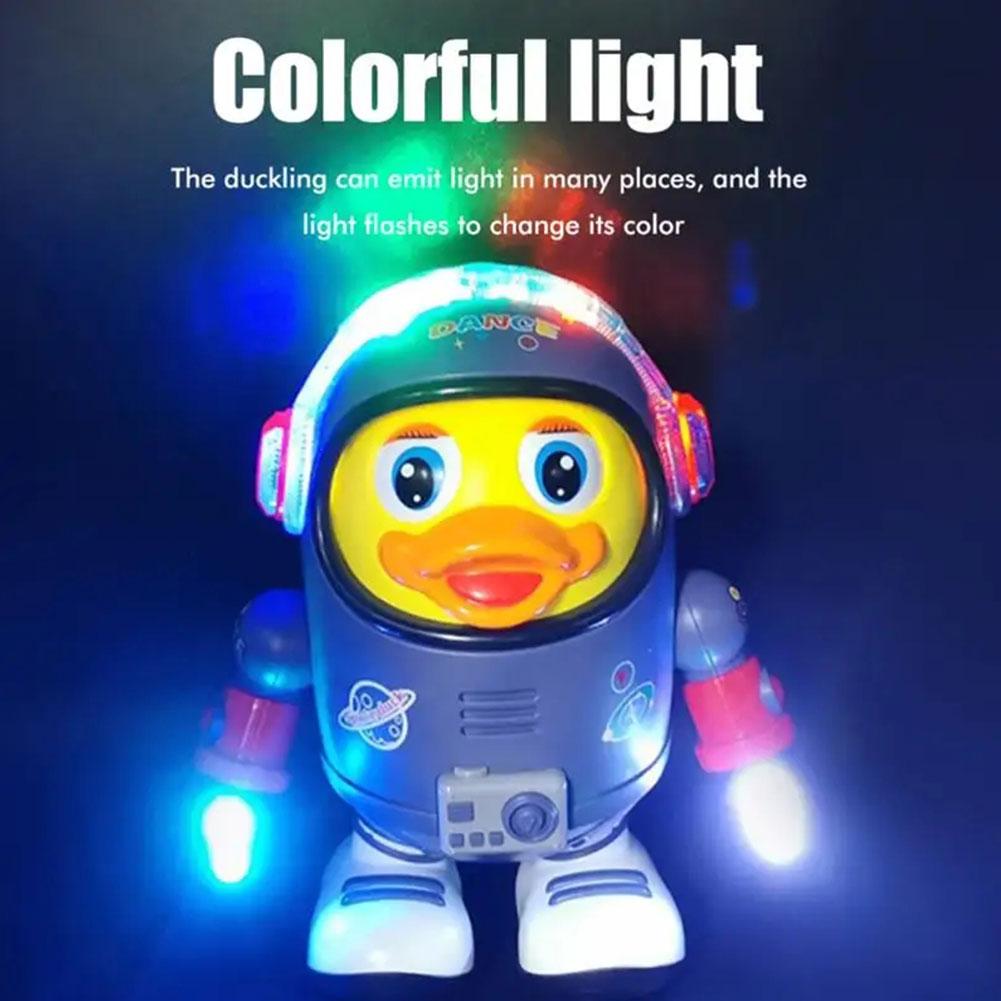 Baby Duck Toy Musical Interactive Toy Electric with Lights and Sounds Dancing Robot Space Elements for Infants Babies Kids Gifts