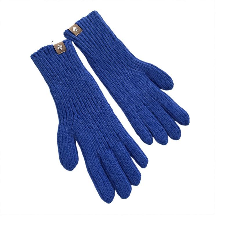 Warm Knitted Acrylic Fingerless Gloves Women Winter Touchscreen Compatible Solid Color Korean Style