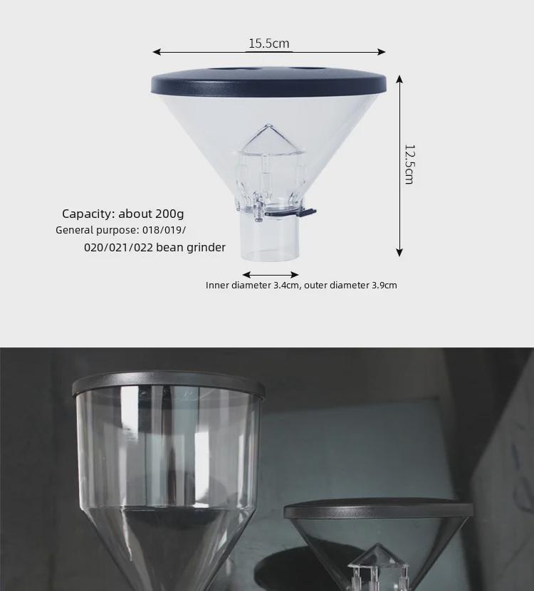 Elektrisk kaffekvarn med liten bönbehållare och rengöringstratt