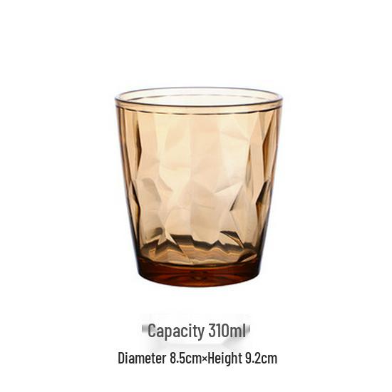 Colored Acrylic Water Cup: Transparent, Heat-Resistant, Drop-Resistant—Perfect for Mouthwash, Juice, Tea, or Beer.
