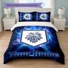 Preston North End Custom Name Text Bedding Set 1 Duvet Cover+2 Pillowcases Soccer Logo Personalized Gift For Special Occasion Bedroom Decor