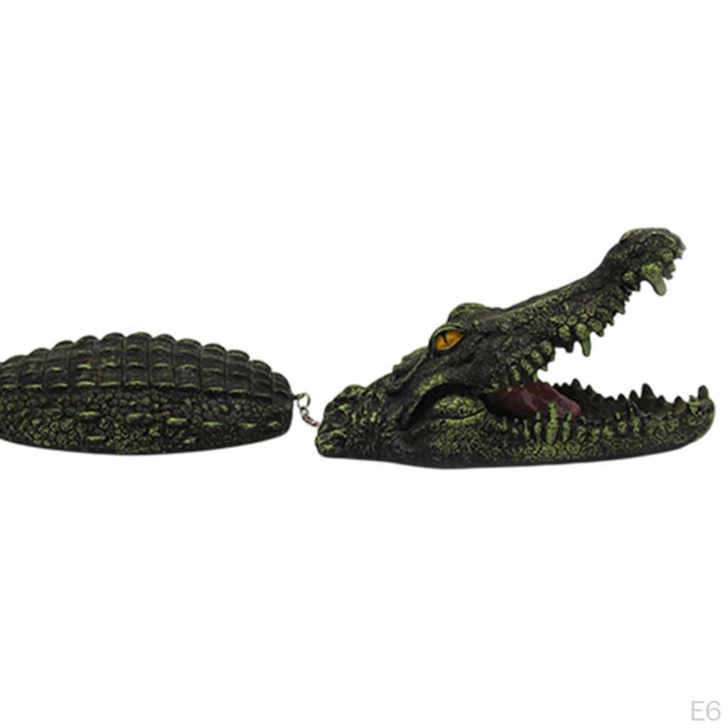 Alligator Head Decoy Pond Float Garden Floating Ornament, UV Protected Exterior to the