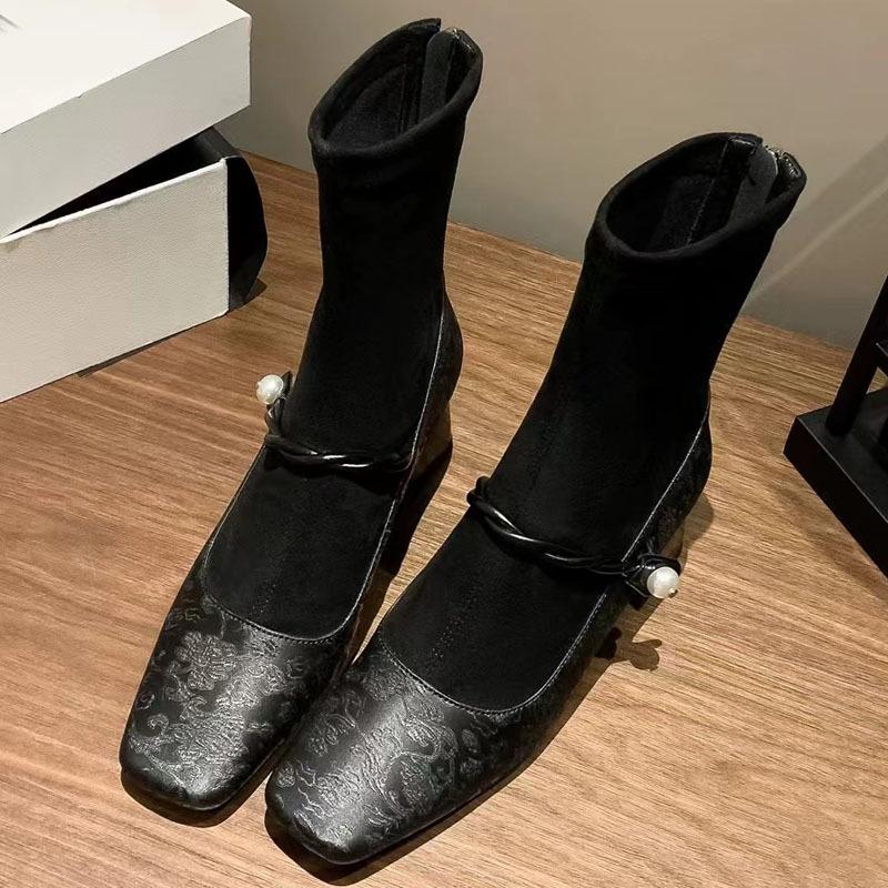 Fashion Hot Selling 2025 new Fashion Women Ankle Boots Leather Boots High Heel 8cm Ladies Shoes Side Montage Short Boots for Women Shoes
