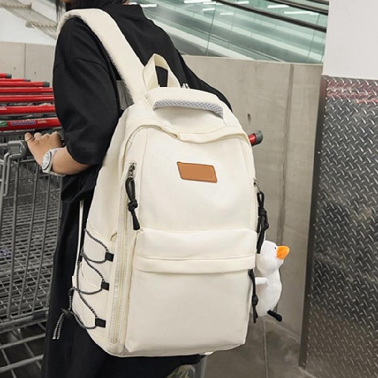 Versatile Student Backpack with Ample Space for Daily School Life Japanese Solid Color Large Capacity Daypack School Bag