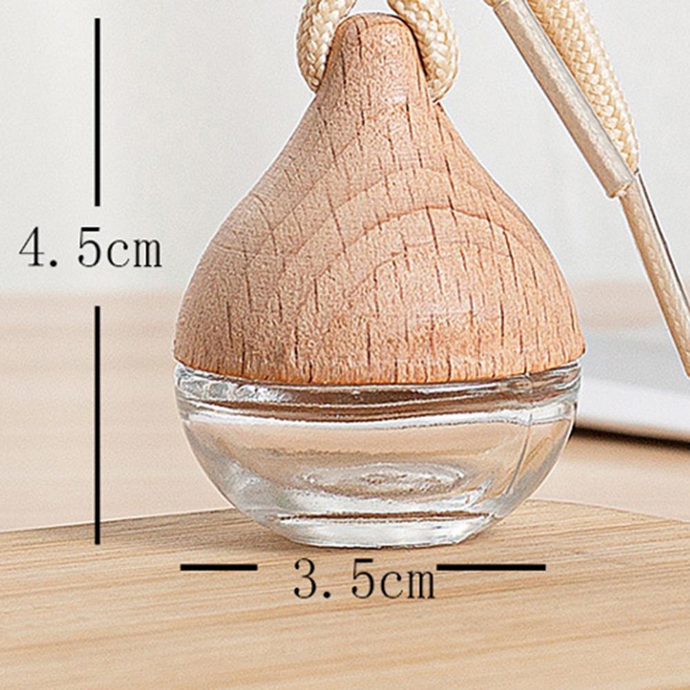 Perfume Empty Bottle Smooth Car Perfume Bottle Polished Good Smell Novelty Transparent Aromatherapy Hanging Bottle Pendant