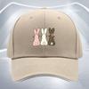 Cute Bunny Print Baseball Cap Polyester Adjustable Casual Hat for Adult Unisex Outdoor Sports