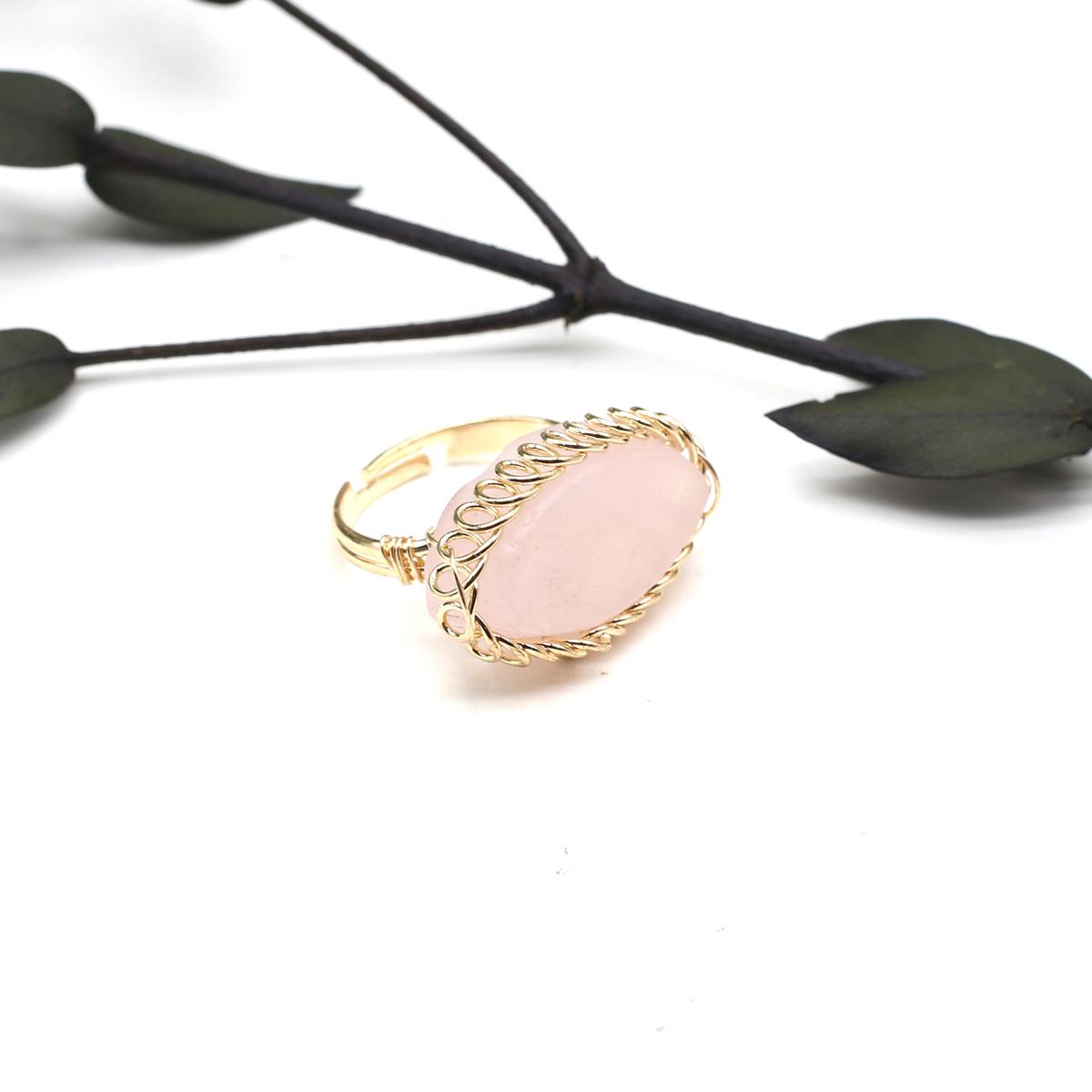 

Женское открытое кольцо с намоткой из натурального камня, регулируемое кольцо для модных женщин, ювелирные изделия, подарки