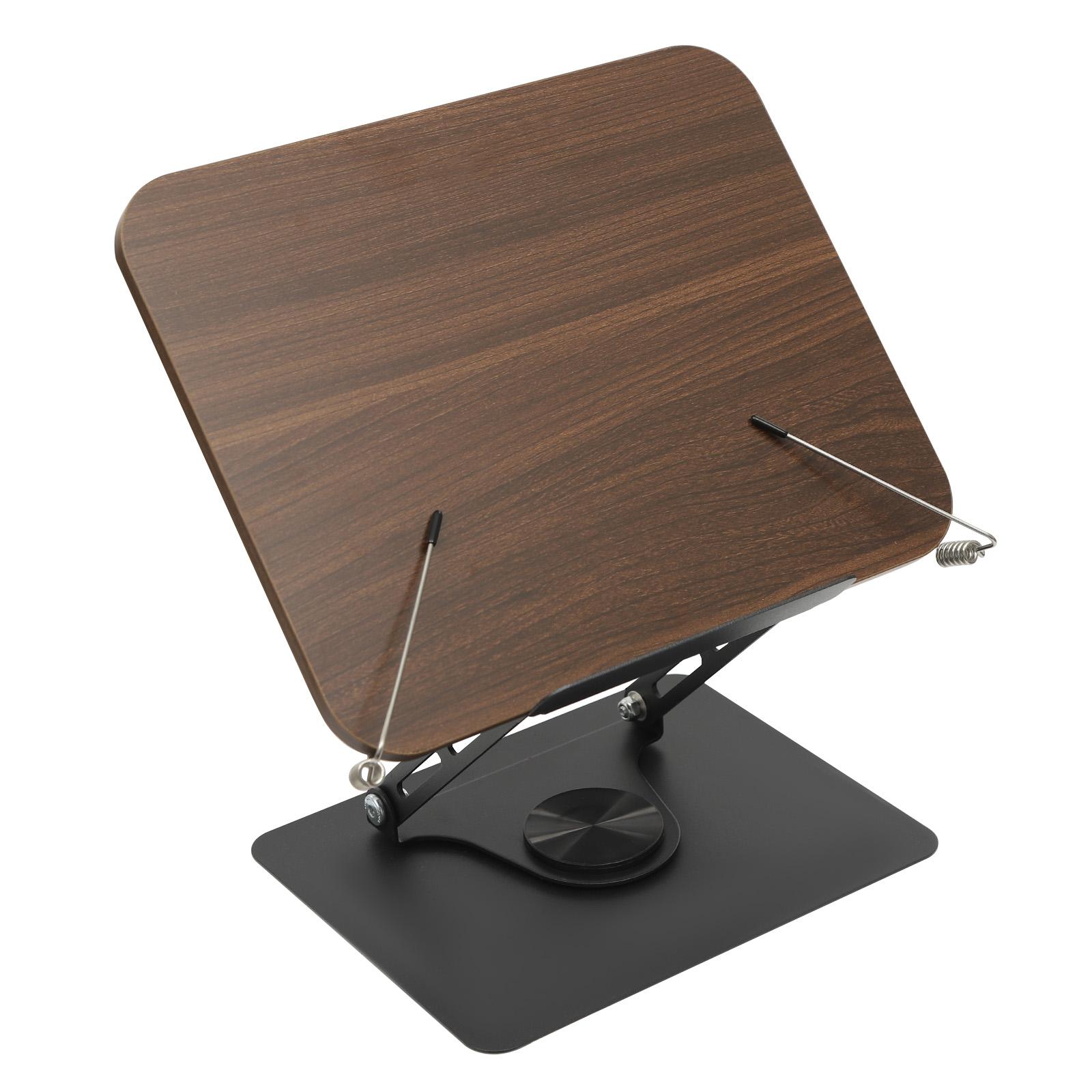 

Подставка для книг для чтения, Регулируемая и вращающаяся подставка для книг, Складная подставка для книг, Противоскользящая накладка для дома, класса, общежития коричневый