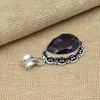 Wunderschöner lila Amethyst-Edelstein aus 925er-Massivsilber, handgefertigter Schmuck, zierliche Anhänger