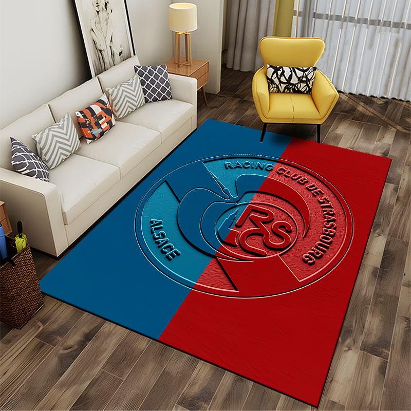 Racing Club Strasbourg Logo Carpet suitable as a non-slip mat for the living room or bedroom sofa