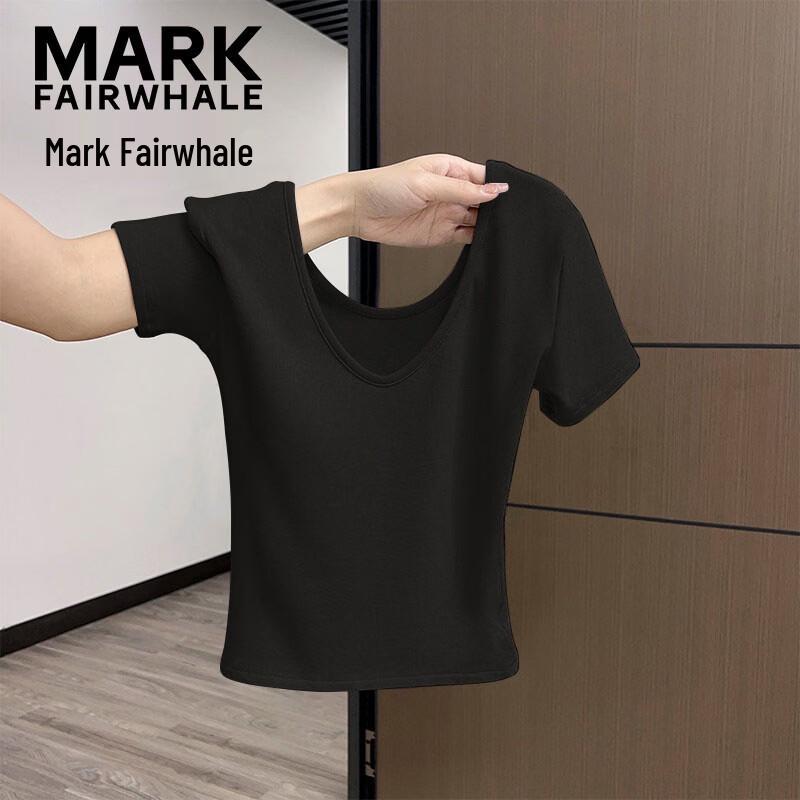 MARK FAIRWHALE Women s Reversible V-Neck Crop Top T-Shirt 2XL