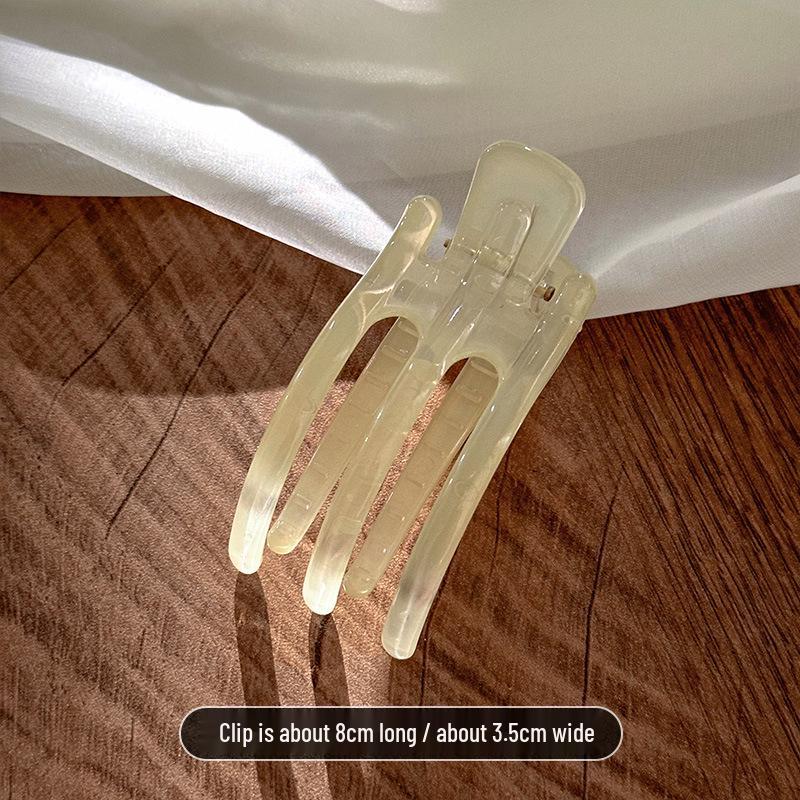 Trendy Jelly Color Duckbill Hair Clip - Three-Prong Hairpin Accessory