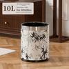 Chinese Style Lidless Iron Trash Can