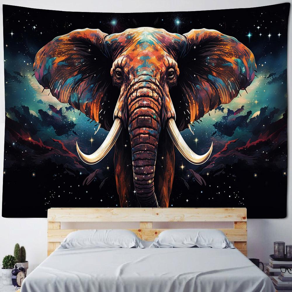 Animal Starry Sky Wall Tapestry Psychedelic Hippie Leopard Tiger Elk Bedroom Decoration Aesthetic Sofa Blanket Beach Towel